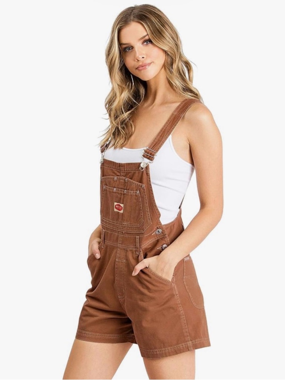 Revolt Brown Canvas Shortalls